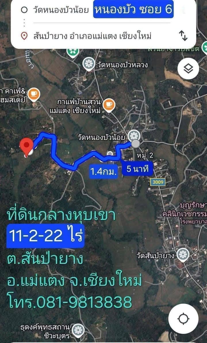 ไร่ละ450,000 Mountain view@แม่แตง ไม่ใช่แค่วิว แต่เหมือนเอาตัวคุณไปอยู่ชิดๆติดๆเขา เกือบ 3 4