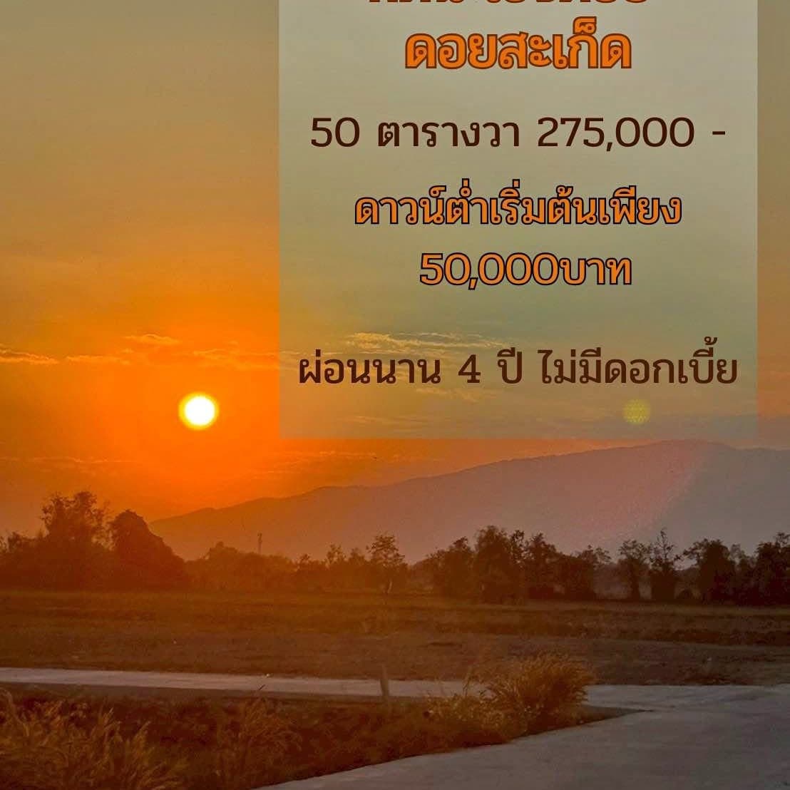 ที่ดิน เชิงดอย ผ่อนได้ ดาวน์ 5 หมื่น